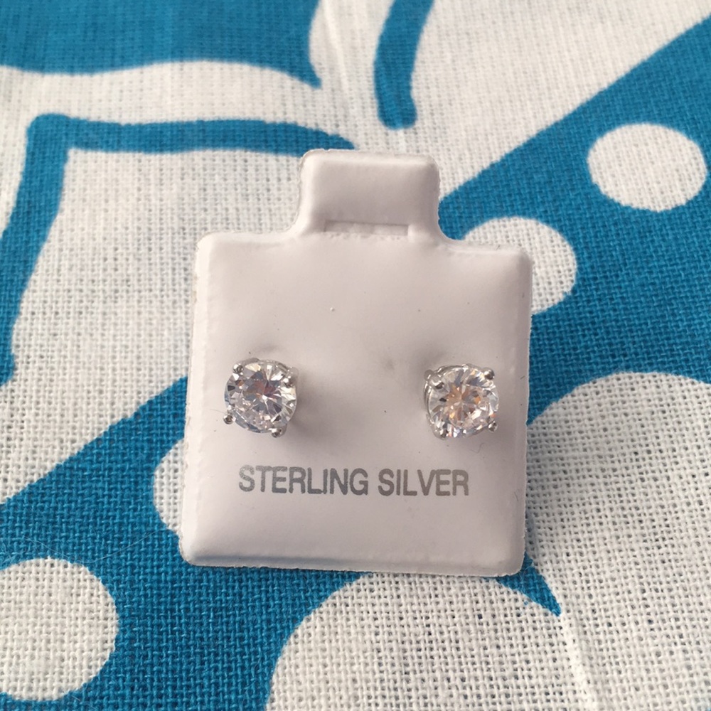 Sterling Silver Medium Circular Studs